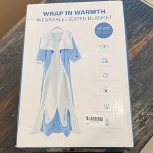 Sky Blue Wearable Heated Blanket